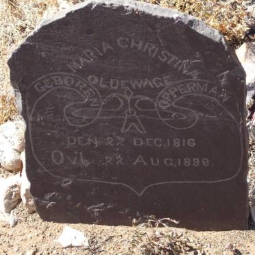 OLDEWAGE Maria Christina nee OPPERMAN 1816-1889