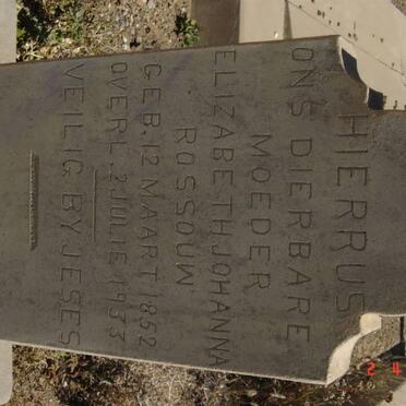 ROSSOUW Elizabeth Johanna 1852-1933