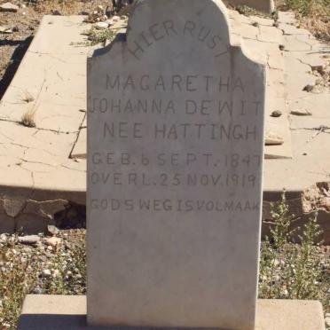 WIT Magaretha Johanna, de nee HATTINGH 1847-1919