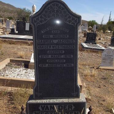 WESTHUIZEN Gabriel Jacobus, van der 1876-1916