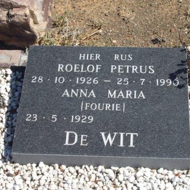 WIT Roelof Petrus, de 1926-1990 &amp; Anna Maria FOURIE 1929-