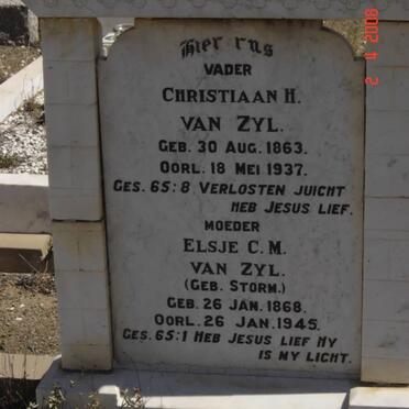 ZYL Christiaan H., van 1863-1937 &amp; Elsje C.M. STORM 1868-1945