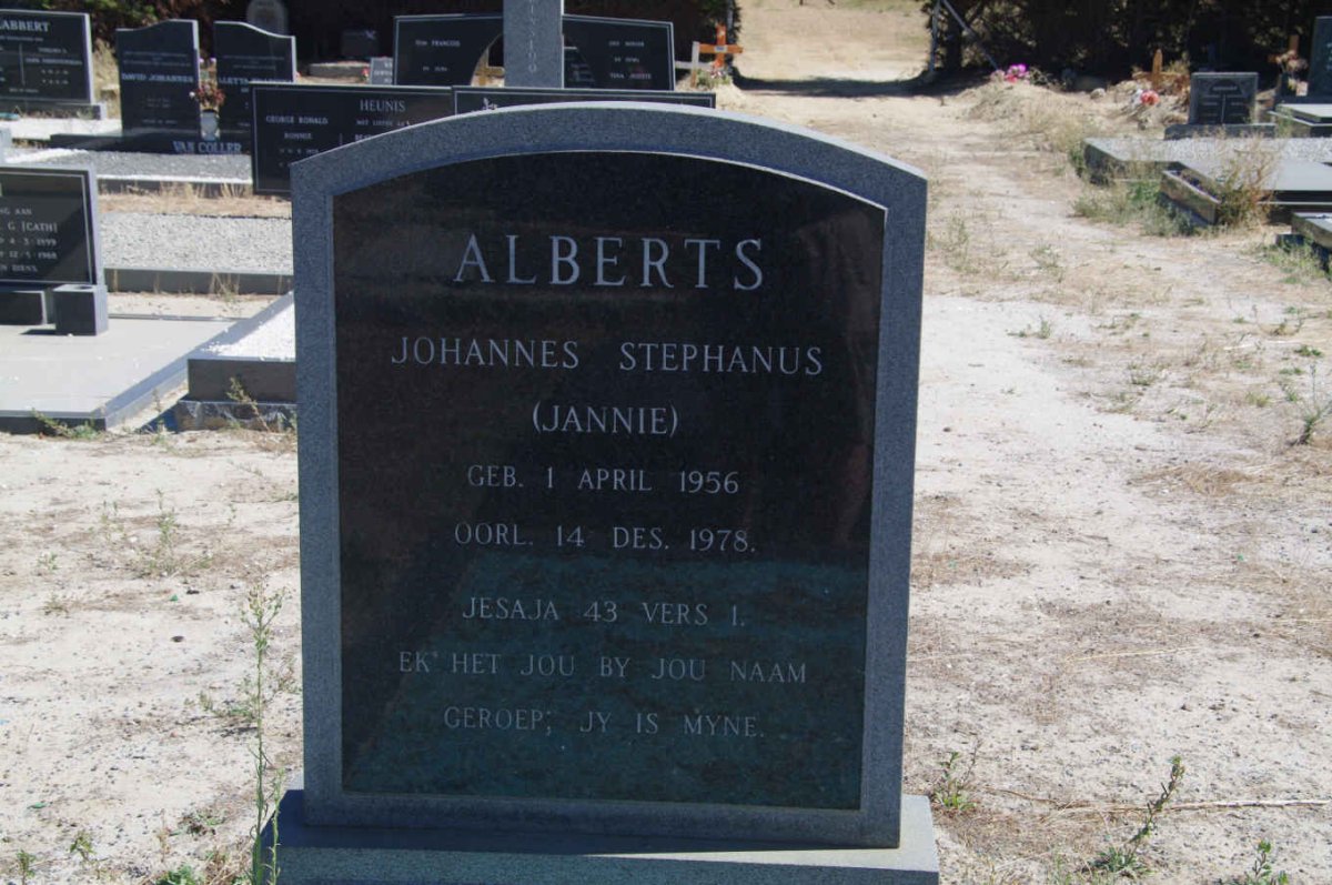 ALBERTS Johannes Stephanus 1956-1978