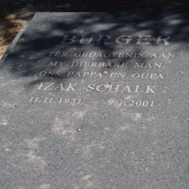 BURGER Izak Schalk 1931-2001