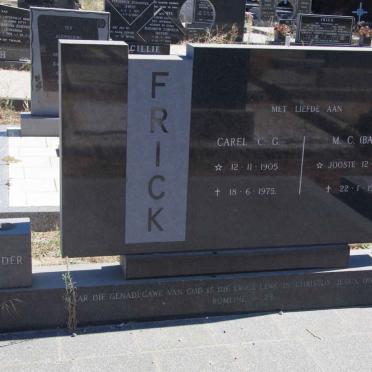 FRICK Carel C.G. 1905-1975 &amp; M.C. JOOSTE 1917-1995