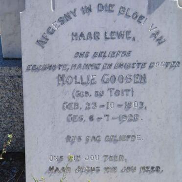 GOOSEN Mollie nee du TOIT 1903-1926