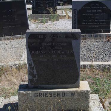 GRIEBENOUW Johannes Lodewicus 1896-1960