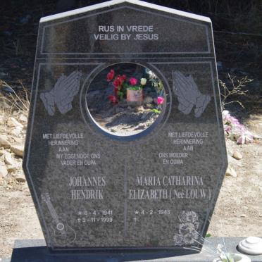 HAGEN Johannes Hendrik 1941-1999 &amp; Maria Catharina Elizabeth LOUW 1945- 