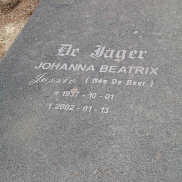 JAGER Johanna Beatrix, de nee de BEER 1937-2002