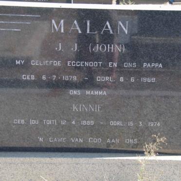 MALAN J.J. 1879-1969 &amp; Kinnie du TOIT 1889-1974