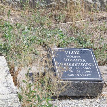 VLOK Johanna nee GRIEBENOUW 1903-1997