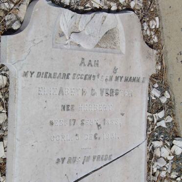 VERSTER Elizabeth C. nee HERBERT 1885-1931