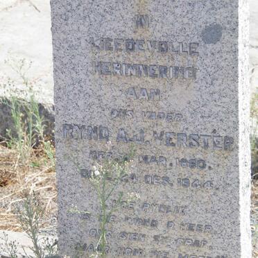 VERSTER Ryno Albertus Adriaan Johannes 1860-1944