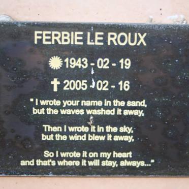 ROUX Ferbie, le 1943-2005