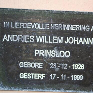 PRINSLOO Andries Willem Johannes 1926-1999