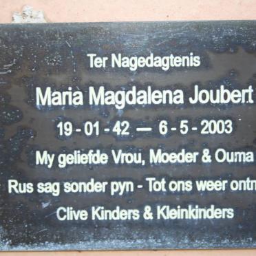 JOUNERT Maria Magdalena 1942-2003