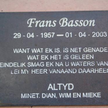 BASSON Frans 1957-2003