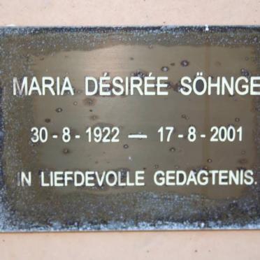 SÖHNGE Maria Désirée 1922-2001