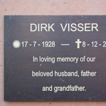 VISSER Dirk 1928-2007