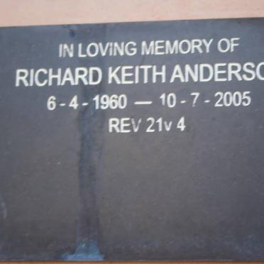 ANDERSON Richard Keith 1960-2005