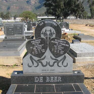 BEER Philippus Petrus, de 1930-1991 &amp; Elizabeth Jacoba Francina 1929-2011