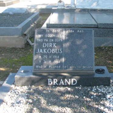 BRAND Dirk Jacobus 1914-1994