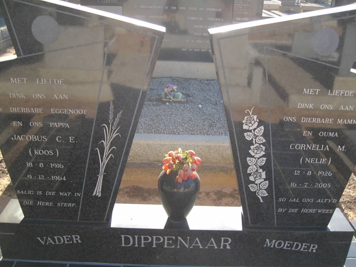 DIPPENAAR Jacobus C.E. 1916-1964 &amp; Cornelia M. 1926-2005