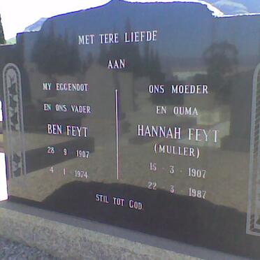 FEYT Ben 1907-1974 &amp; Hanna MULLER 1907-1987