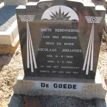 GOEDE Nicolaas Johannes, de 1940-1961