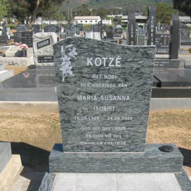 KOTZÉ Maria Susanna 1929-2012