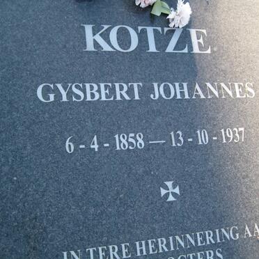 KOTZE Gysbert Johannes 1858-1937