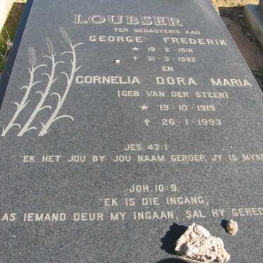 LOUBSER George Frederik 1916-1992 &amp; Cornelia Dora Maria VAN DER STEEN 1919-1993
