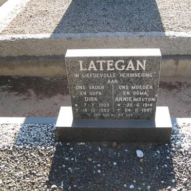 LATEGAN Dirk 1909-1993 &amp; Annie MOUTON 1914-1997
