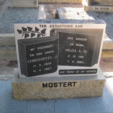 MOSTERT Christoffel J. 1909-1967 &amp; Hilda A.M. 1918-1997