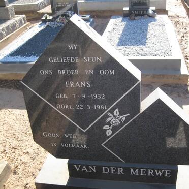MERWE Frans, van der 1932-1981