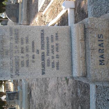 MARAIS Johannes D.P. 1880-1944 &amp; Wilhelmina Frederika PRETORIUS 1887-1964 