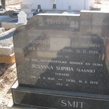 SMIT Andries Adriaan 1891-1959 &amp; Susanna Sophia VISSER 1892-1979 
