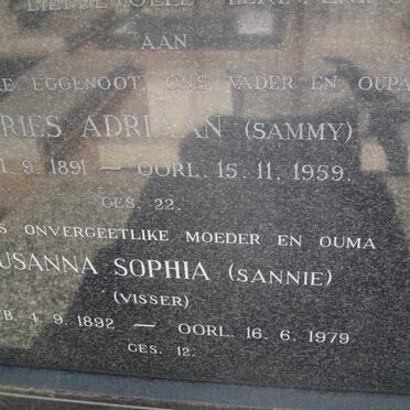SMIT Andries Adriaan 1891-1959 &amp; Susanna Sophia VISSER 1892-1979