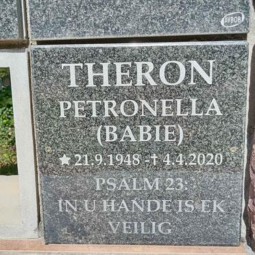 THERON Petronella 1948-2020
