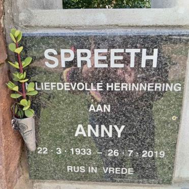 SPREETH Anny 1933-2019