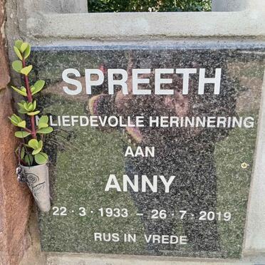 SPREETH Anny 1933-2019