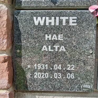 WHITE Hae Alta 1931-2020