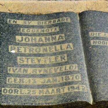 STEYTLER Johanna Petronella nee VAN RYNEVELD 1870-1942