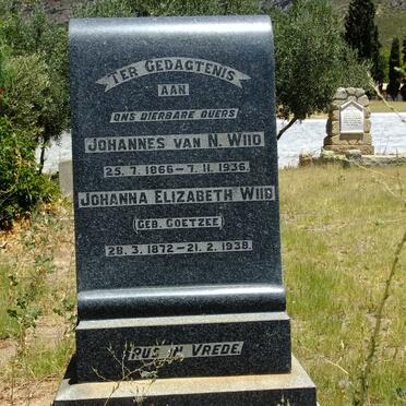 WIID Johannes van N. 1866-1936 &amp; Johanna Elizabeth COETZEE 1872-1938