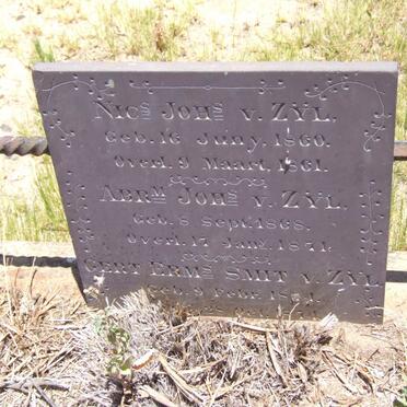 ZYL Nicolaas Johannes, van 1860-1861 :: VAN ZYL Abraham Johannes 1868-1871 :: VAN ZYL Gert Erasmus Smit 1874-1874