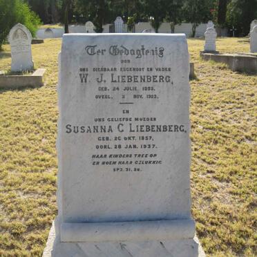 LIEBENBERG W.J. 1853-1922 &amp; Susanna C. 1857-1939