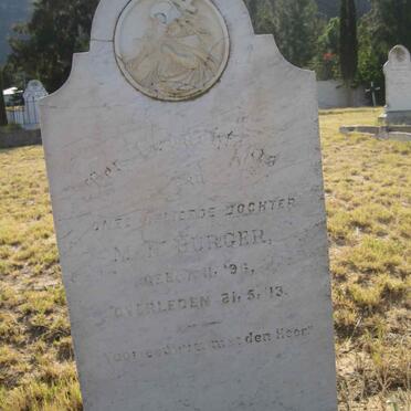 BURGER M.H. 1896-1913