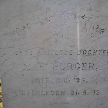 BURGER M.H. 1896-1913