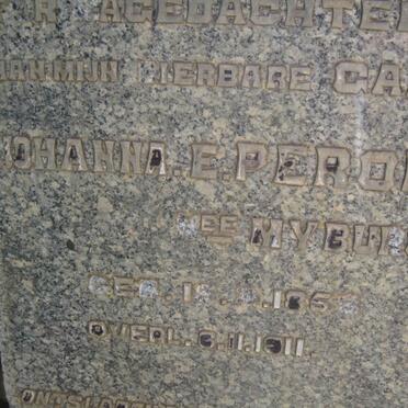 PEROLD Johanna E. nee MYBURGH 185?-1911