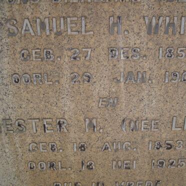 WHITE Samuel H. 1852-1904 &amp; Hester M. LERM 1853-1925